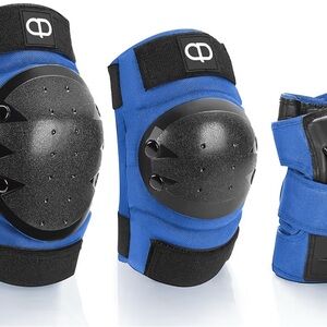 Blue and Black Protective Knee Pads 007